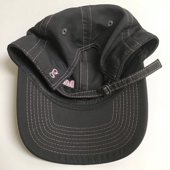 Deer Valley Ski Resort Hat Gear Cap Gray Pink Contrast Stitch Adjusts Vintage - Picture 5 of 11